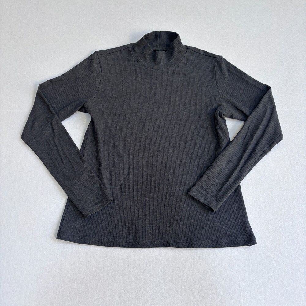 Kuhl Mock Turtle Neck Tunic Top Women's L Gray Pullover Casual Camp Outdoor Hike